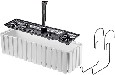 Skrzynia balkonowa Kadax Glifada 58 x 18 x 16.5 cm Biała (K8430)