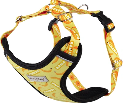 Шлейки для собак Amiplay BeHappy Discovery Banana XXL Жовті (5907563298064)