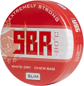 Жевательный табак в порциях SBR Slim White Dry Limited Edition (73500499243119)