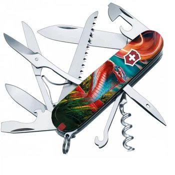 Ніж складаний, мультитул Victorinox Huntsman Zodiac (91мм, 17 функцій), барвиста змія 1.3713.3.Z4290pk