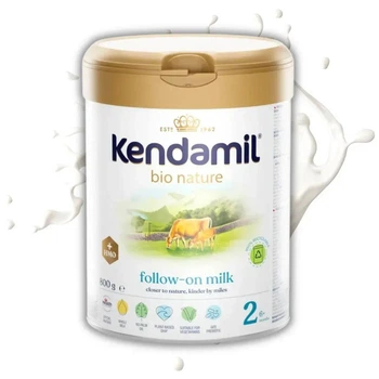 Органічна дитяча суміш Kendamil BIO NATURE HMO+ 2 (Organic) на цільному коровʼячому молоці для дітей від від 6 до 12 місяців, 800 г