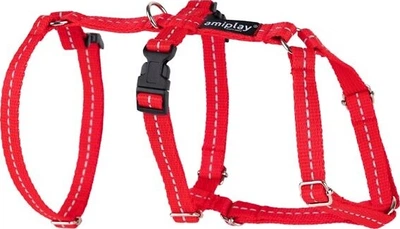 Шлейки для собак Amiplay Reflective Safety M Червоні (5907563306509)
