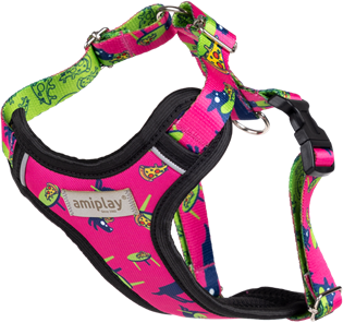 Шлейки для собак Amiplay Amik Discovery PizzaDog M (5907563309890)