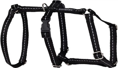 Шлейки для собак Amiplay Reflective Safety M Чорні (5907563306493)