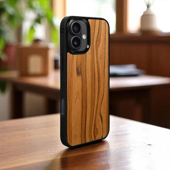 Накладка SkinBacker Wood для Apple iPhone 16 Plus Римская оливка (80151)
