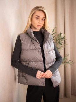 Теплый жилет короткий женский EQUILIBRI W171 004 000-172 M Grey (2299965849900)