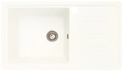 Мийка кухонна гранітна Akvatika 14 прямокутна 770 мм Біла (о-111860014)