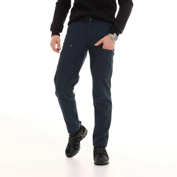 Брюки Stone Pobedov Softshell карго мужские весенние осенние XL темно синие (26617)