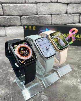 Смарт часы 8 серии Smart Watch GS8 Max 45mm серые безрамочный дисплей 200 мАч андроид и ios