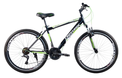 Велосипед горный подростковый Crossride Shark 24 дюйма, рама 13" (Черно-зеленый)
