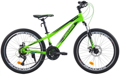 Велосипед горный подростковый Crossride Skyline 2.0 24 дюйма, рама 13" (Зеленый)