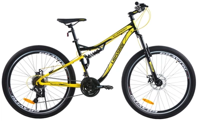 Велосипед горный 27.5 дюймов Crossride Everest, рама 18" (Черно-желтый)