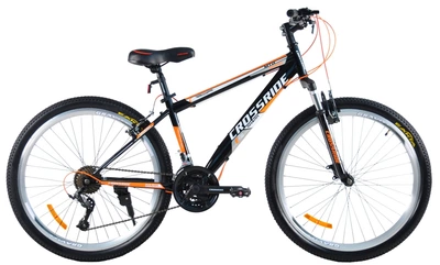 Велосипед гірський 26 дюймів Crossride Shark, рама 15" (Чорно-помаранчевий)