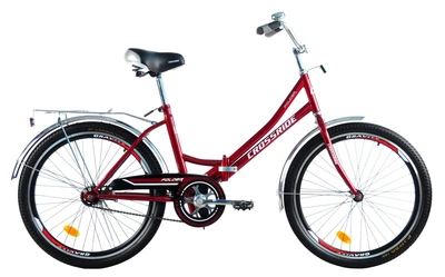 Велосипед складний 24 дюйми Crossride Folder з багажником (Червоний)