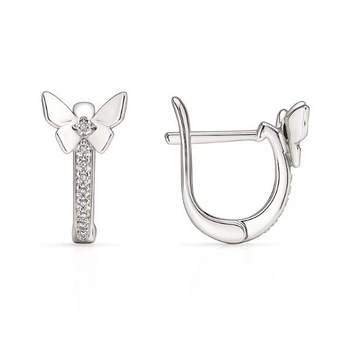 Серьги серебряные Фантазия с фианитами Silver Style (24571.12 sku:2300104018290)