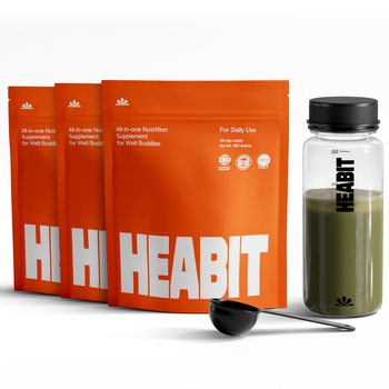 Функціональний напій HEABIT Max Kit: 3 паковання, пляшка та ложка, 1080 грамів