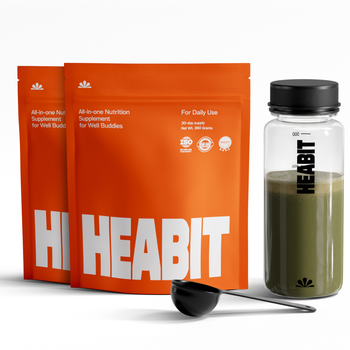 Функціональний напій HEABIT Double Kit: 2 паковання, пляшка та ложка, 720 грамів