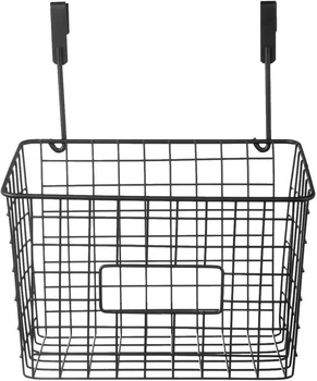 Koszyk na drzwi szafki Orion Radka metalowy 25 x 16 x 30 cm Czarny (8592381174415)