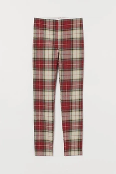 Жіночі штани H&M 201588-3 36(165/68) червоно-бежевий 2000004699369