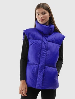Теплий жилет короткий жіночий 4F Vest F075 4FAW23TVESF075-36S M Синій (5904698481071)
