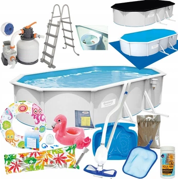 Басейн каркасний 21в1 Bestway 56369 Hydrium 610 x 360 см - білий