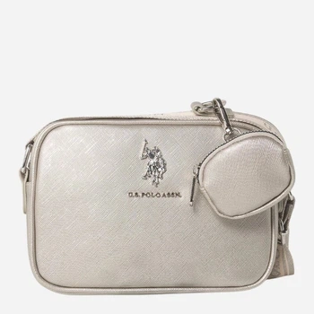 Сумка крос-боді через плече жіноча маленька U.S. Polo Assn 27A401-AA00A Silver (786662474273)