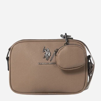 Сумка кросс-боди через плечо женская маленькая U.S. Polo Assn 27A401-AA00A Taupe C (786662474297)