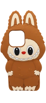 Чохол силіконовий LABUBU 3D для iPhone 15 Pro Max Brown