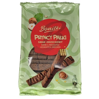 Вафли Bonitki Pryncy Palki с ореховой начинкой, 200 г