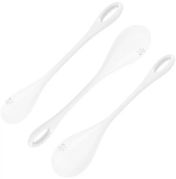 Набор йони бусин Satisfyer Yoni Power 1 Диаметр 2 - 2.5 - 3 см Белый (4049369043835)