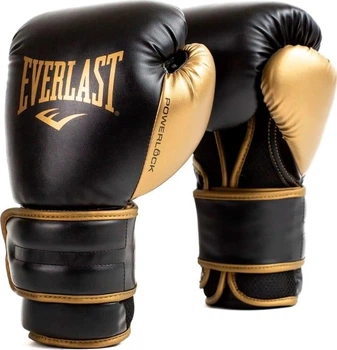 Боксерские перчатки Everlast POWERLOCK 2R TRAINING GLOVE черный, золотой Уни 10 унций