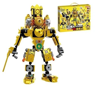 Конструктор Титан Часы Titan Clockman figures 12 в 1 — 330 деталей, сборные фигурки и большой робот, набор для детей 6+