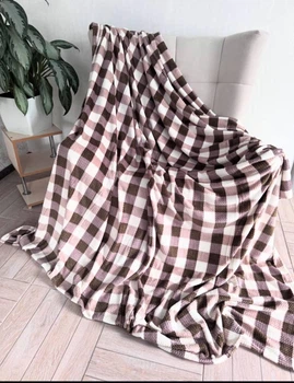 Плед бамбуковый евро 200×220 см Коричневый (Д-al-bam-001-02)