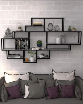 Настенный стеллаж в стиле лофт EcoLoft Мозаика DSP-1305-10