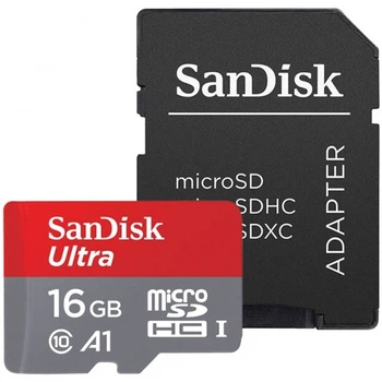 Карта памяти 16gb SanDisk ultra micro SD флешка +адаптер (973986524)