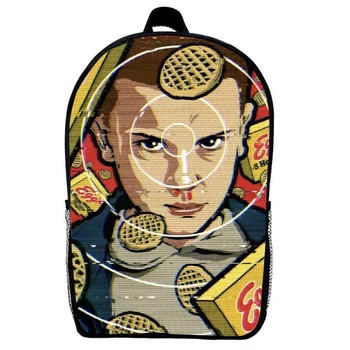 Рюкзак школьный Очень странные дела (School Gear bag Stranger Things 011) черный, 39 х 27 х 14 см