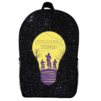 Рюкзак школьный Очень странные дела (School Gear bag Stranger Things 07) черный, 39 х 27 х 14 см