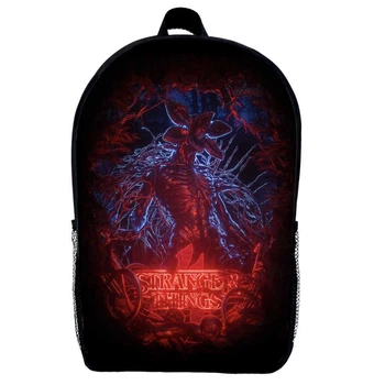 Рюкзак школьный Очень странные дела (School Gear bag Stranger Things 012) черный, 39 х 27 х 14 см