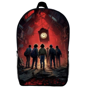 Рюкзак школьный Очень странные дела (School Gear bag Stranger Things 05) черный, 39 х 27 х 14 см