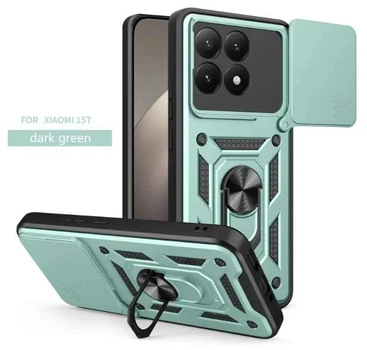 Чохол Camshield з кільцем-підставкою на Xiaomi 15T / green