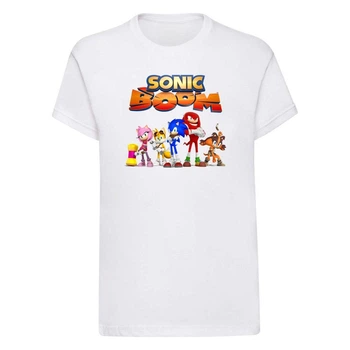 Футболка дитяча біла з принтом Sonic Сонік DM-18411 92 см