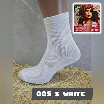 Носки женские сетка летние 005S White, 36-40р. Цвет белый