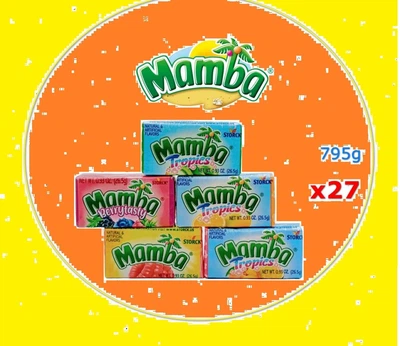 Жувальні гумки MAMBA Fruit mix 795 г - 27 шт. мамба асорті