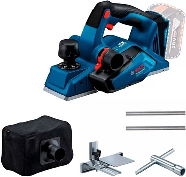 Аккумуляторный рубанок Bosch Professional GHO 185-LI 18В, ширина строгания 82 мм, глубина строгания до 26 мм, паз до 9 мм, без батареи и зарядного устройства (632350)
