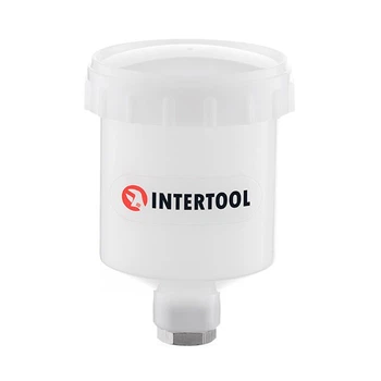 Бачок пластиковый для HVLP мини, внутренняя резьба M14×1, 125 мл INTERTOOL PT-1900