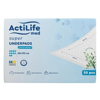 Пеленки для младенцев ActiLife Med Super 60 х 90, 30 шт (4820174981495)