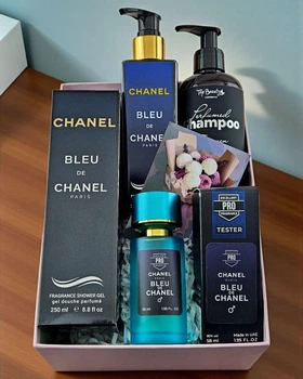 Подарочный набор косметики No Brand в стиле ChaneІ Bleu de Chanel 3 в 1 ver.04