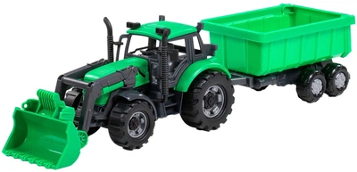 Трактор Cavallino 1450913 з навантажувачем та причепом Зелений (8719214072780)