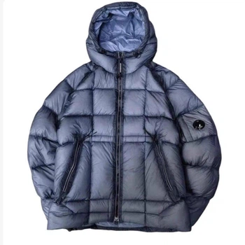 Зимова куртка CP Company блакитного кольору з капюшоном, розмір L