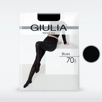 Колготы 70 Den жіночі теплі Giulia Blues 3D 4 р Чорні (4824092098143)